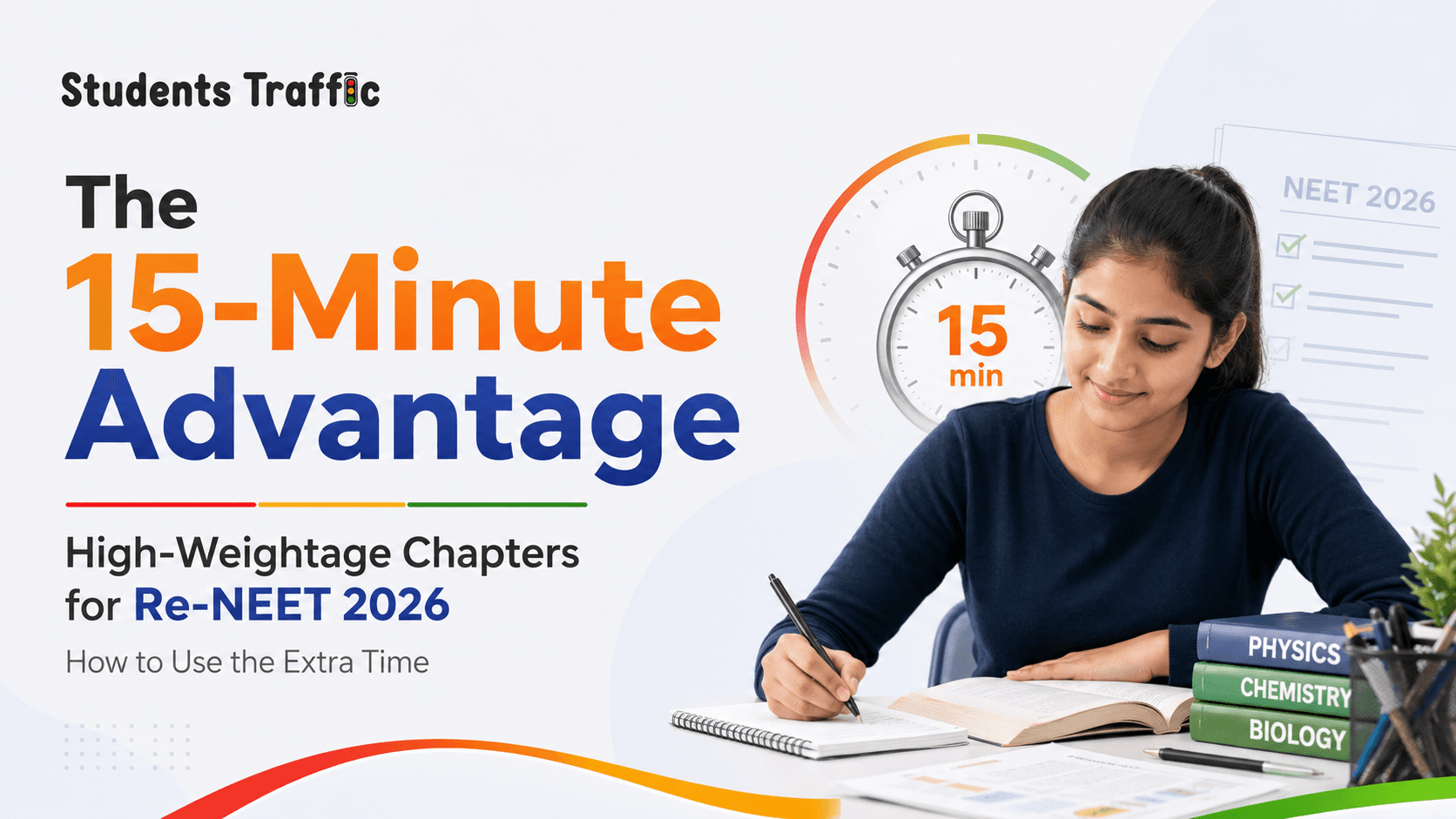The 15-Minute Advantage: High-Weightage Chapters and How to Use the Extra Time in Re-NEET 2026