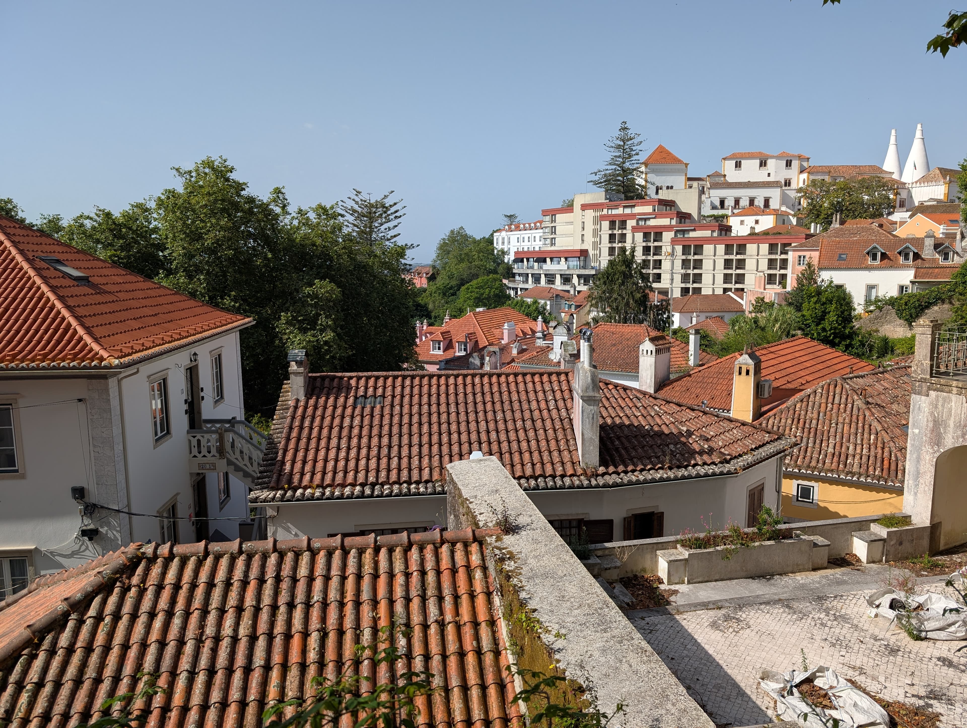 View overlooking the rooftops of Sintra, Portugal
